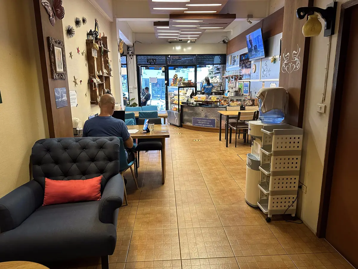 Coffee counter and espresso machine at Co & Caffè